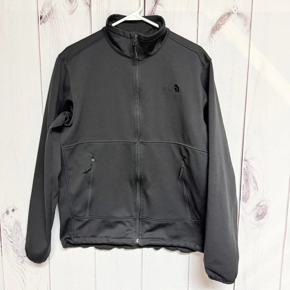 The North Face Men’s Soft Shell Jacket Medium Black Full Zip EUC‎